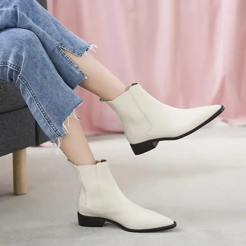 Flat Bottom Snake Short Boots Womens