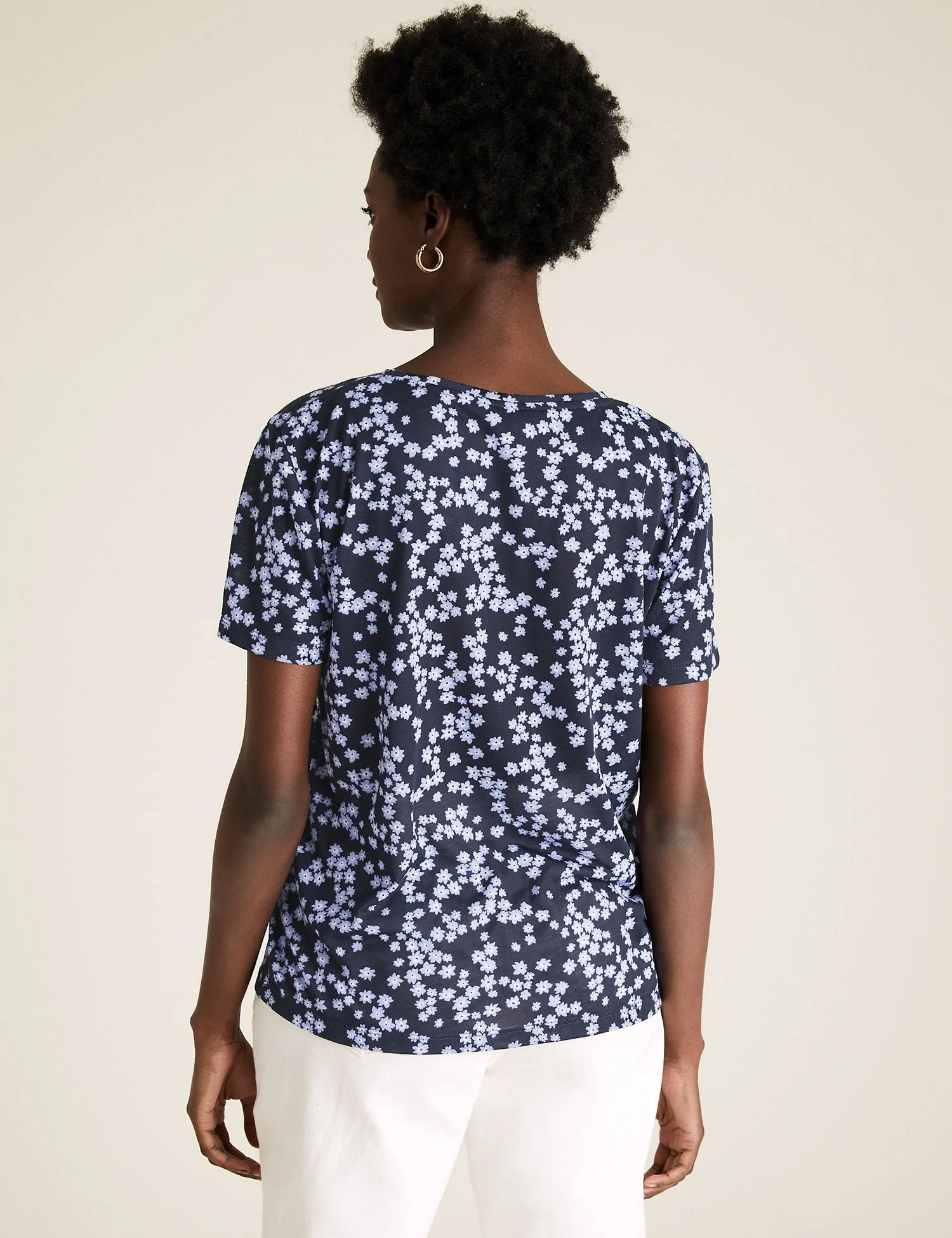 Floral Crew Neck Relaxed T-Shirt