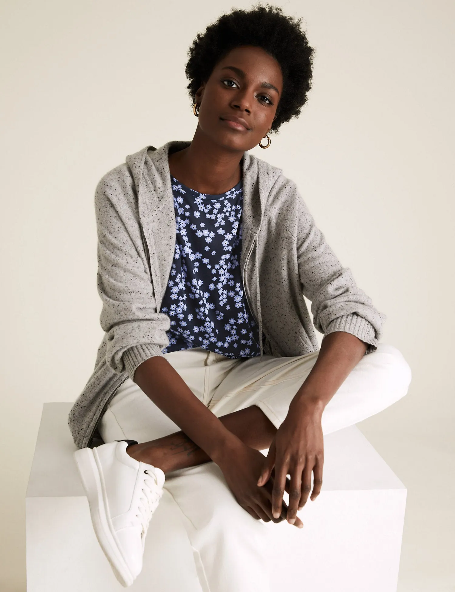 Floral Crew Neck Relaxed T-Shirt