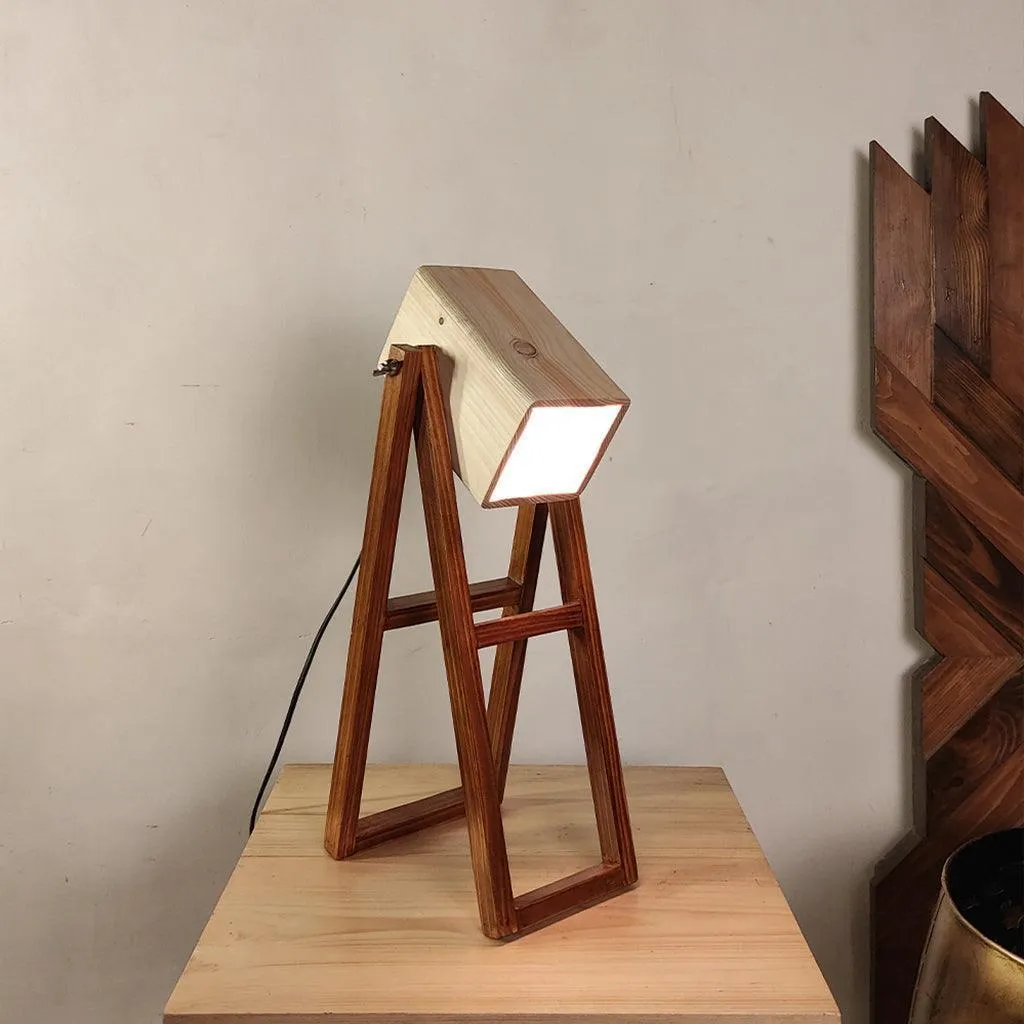 Focal Wooden Table Lamp | Side Table Lamp for Home