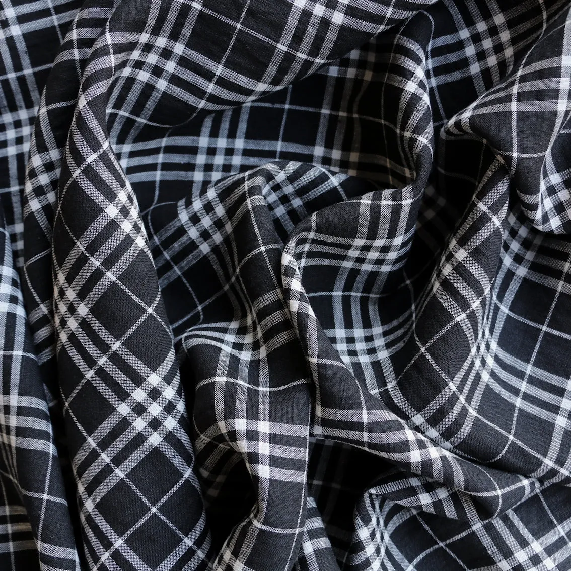 Four Square Check Biowash Linen