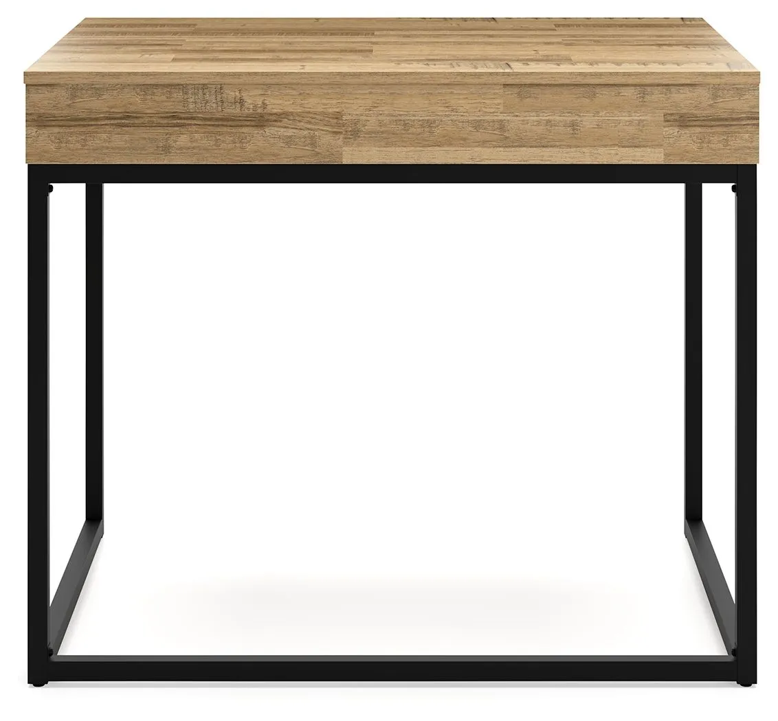 Gerdanet - Light Brown / Black - Home Office Lift Top Desk