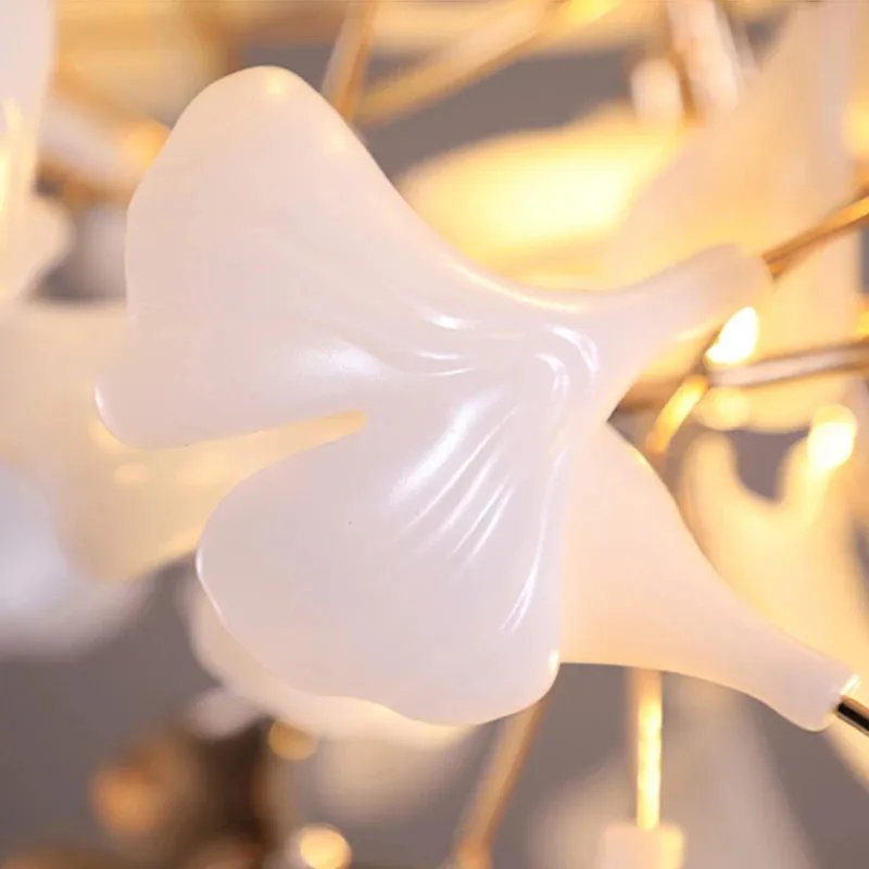 Ginkgo Leaf Art Hanging LED Chandelier