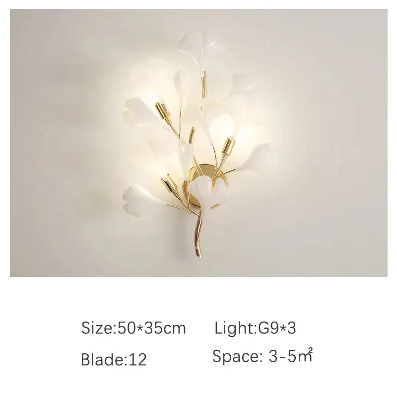 Ginkgo Leaf Art Hanging LED Chandelier