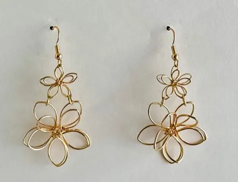 Gold Filigree Teardrop Earrings |Statement Party Jewelry
