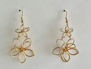 Gold Filigree Teardrop Earrings |Statement Party Jewelry