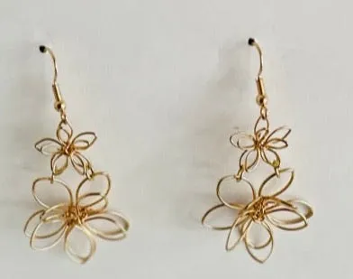 Gold Filigree Teardrop Earrings |Statement Party Jewelry