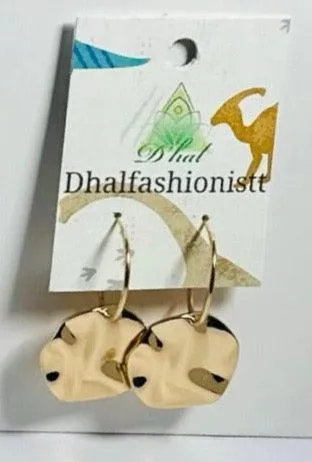 Gold Hammered Disc Huggie Hoop Earrings| Artistic Fashion Jewelry Concepts