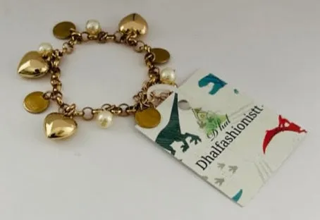 Gold Multi Charm Bracelet  |  Fashionable Party
