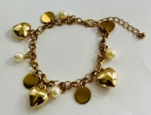 Gold Multi Charm Bracelet  |  Fashionable Party