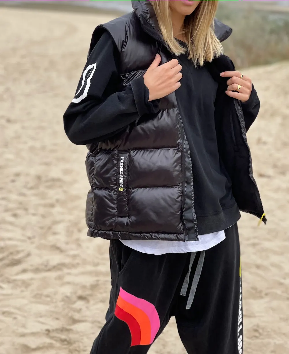 HAMMILL & CO Womens Puffer Vest Black