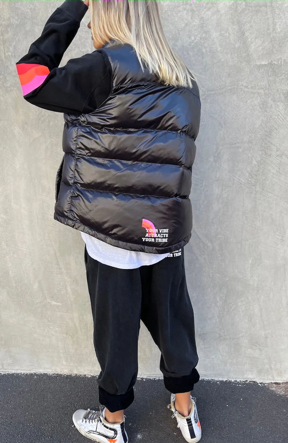 HAMMILL & CO Womens Puffer Vest Black