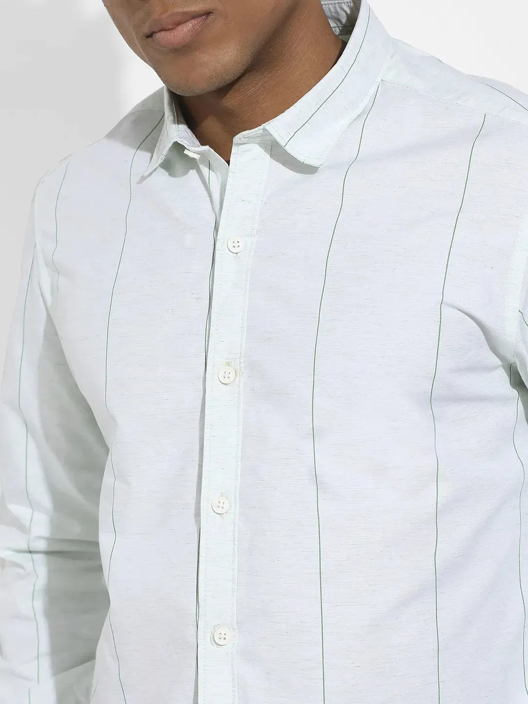 Heathered Pinstriped Shirt
