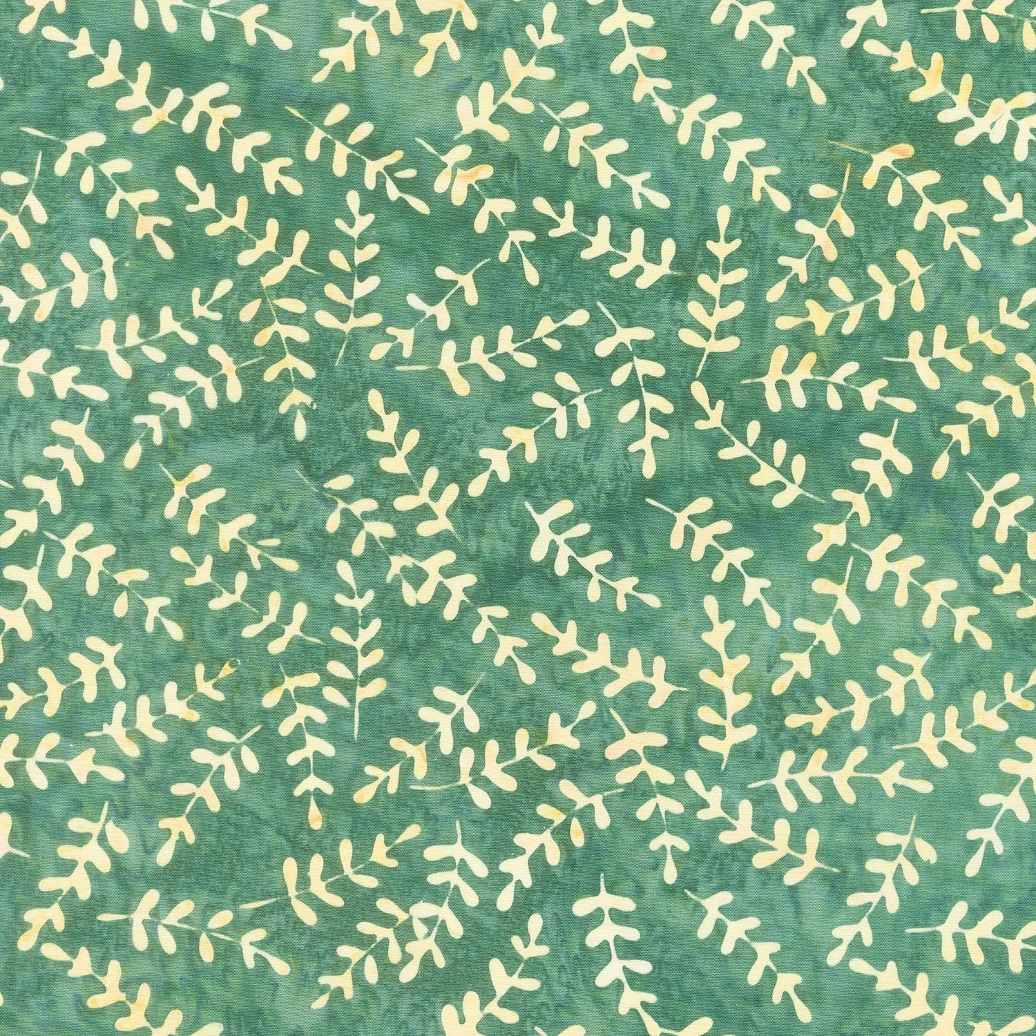 Holiday At Home Batiks - Small Leaf Green Pineneedle Yardage