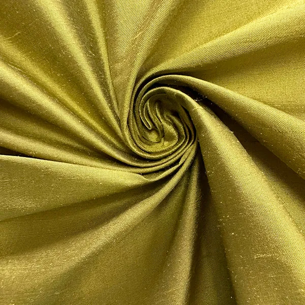 Iridescent Leaf Bronze Silk Dupioni Fabric