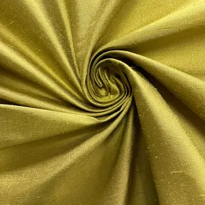 Iridescent Leaf Bronze Silk Dupioni Fabric