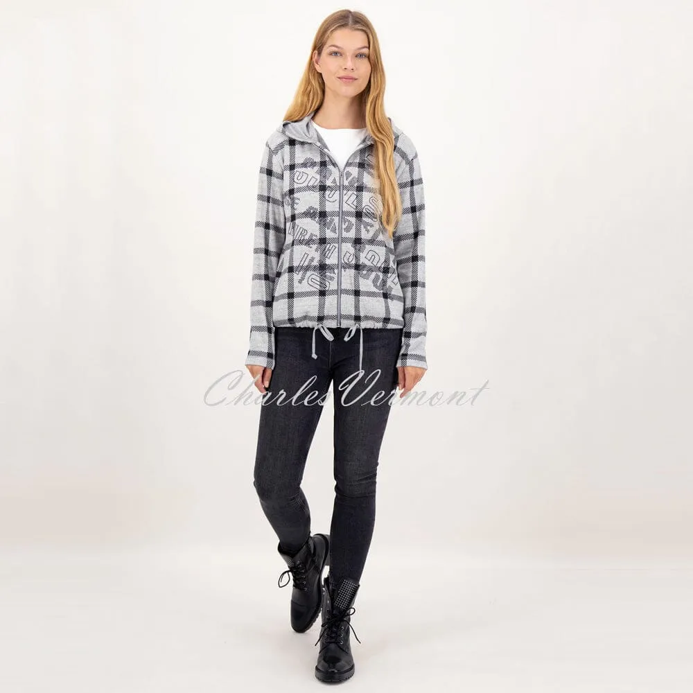 Just White Zipped Hoodie Jacket – Style J1061