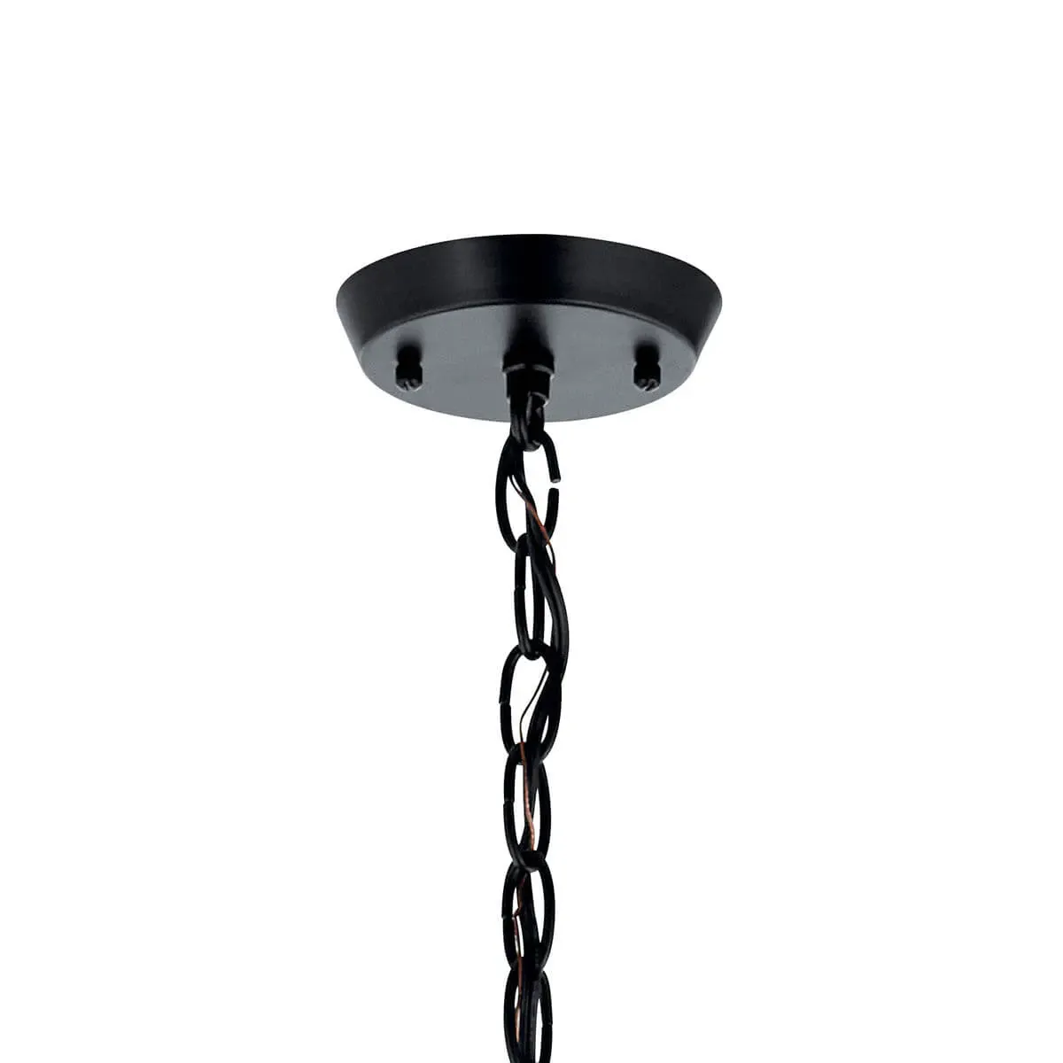 Kennewick 20" 3-Light Chandelier with Fabric Drum Shade, Black Finish