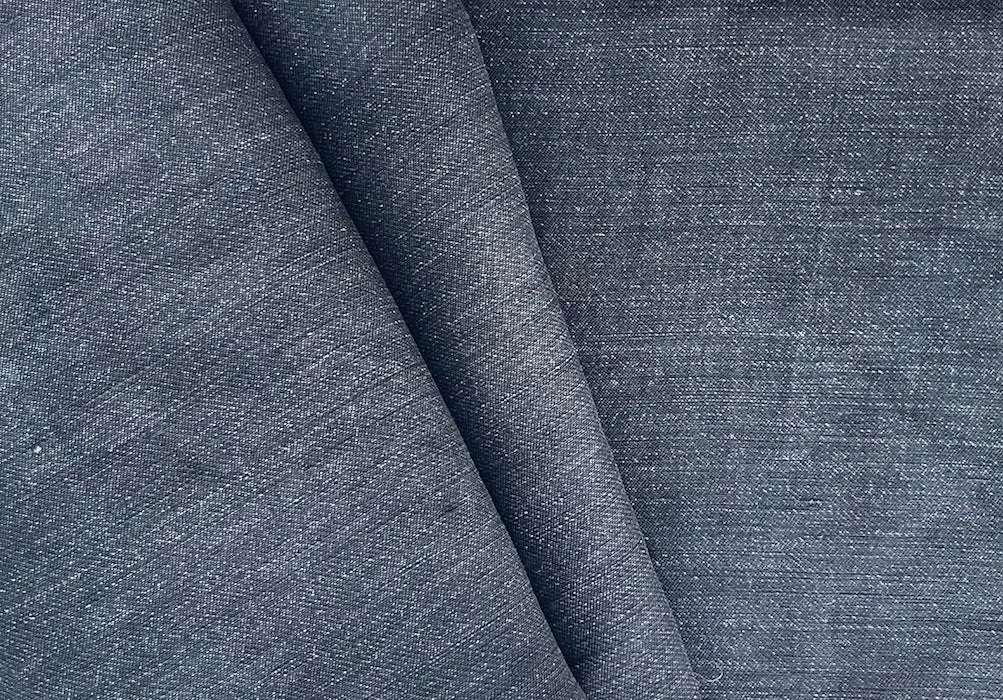 Krizia Flecked Soft Black Linen & Viscose Blend (Made in Italy)