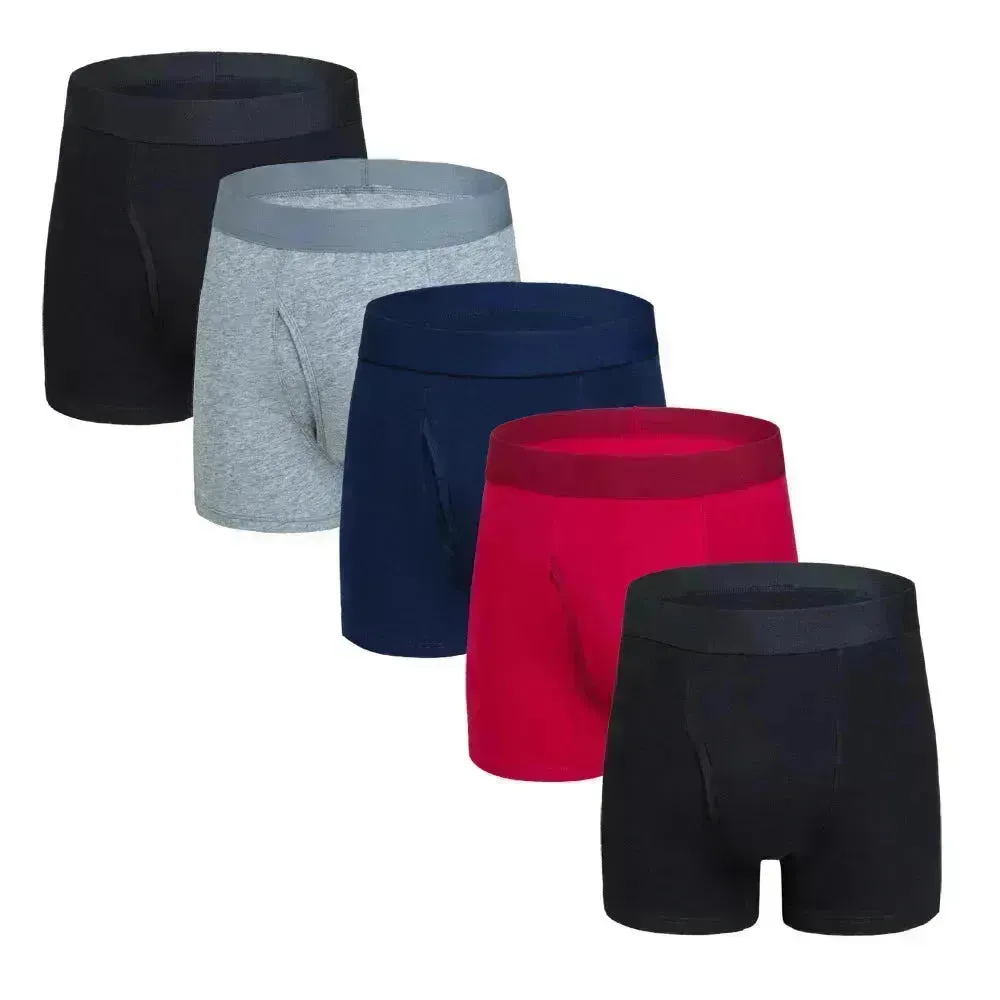 Large Size Men's Cotton Boxer Briefs with pouch Underwear