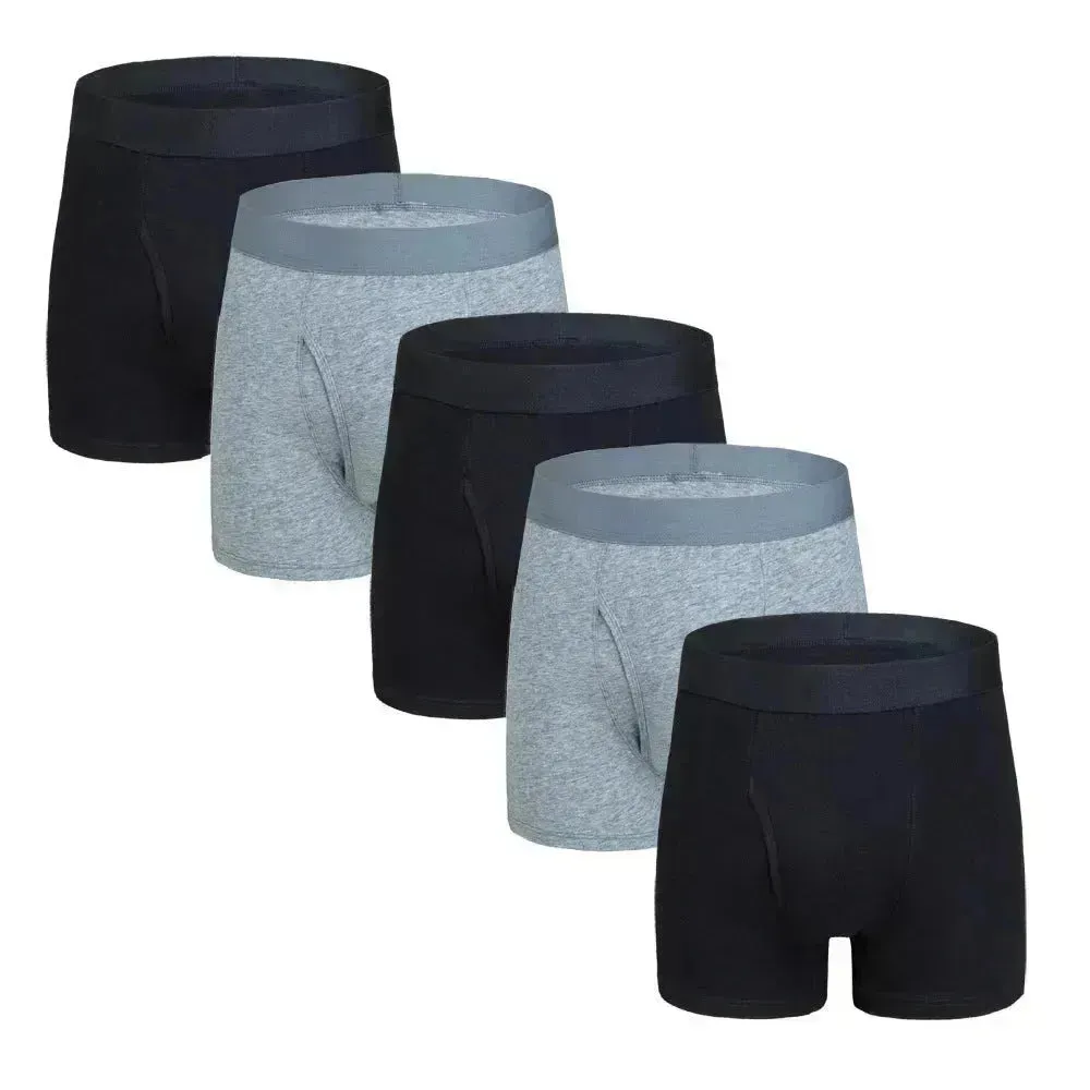 Large Size Men's Cotton Boxer Briefs with pouch Underwear