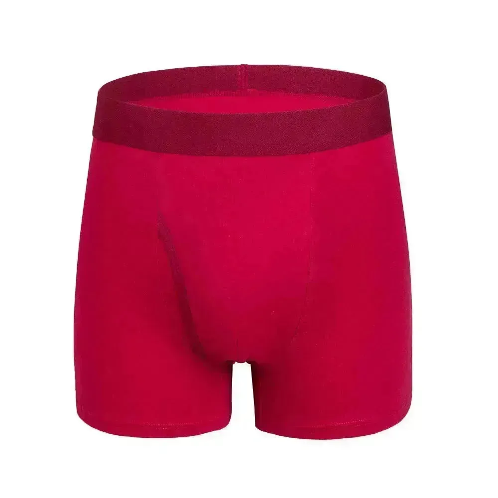 Large Size Men's Cotton Boxer Briefs with pouch Underwear
