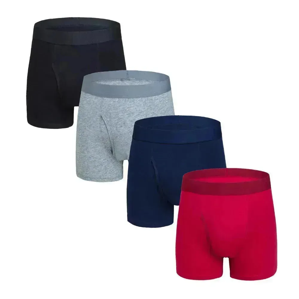 Large Size Men's Cotton Boxer Briefs with pouch Underwear