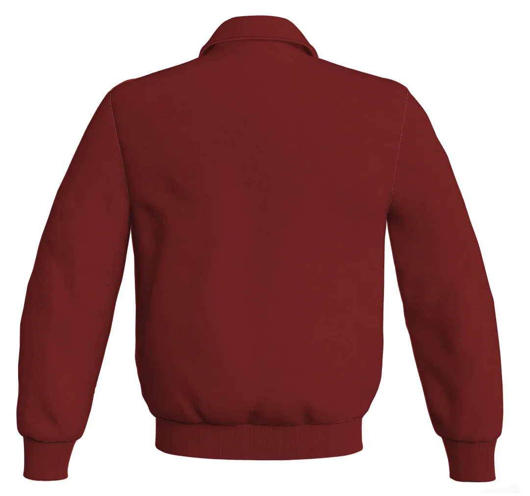 Letterman Baseball Bomber Classic Satin Jacket Sports Wear Maroon