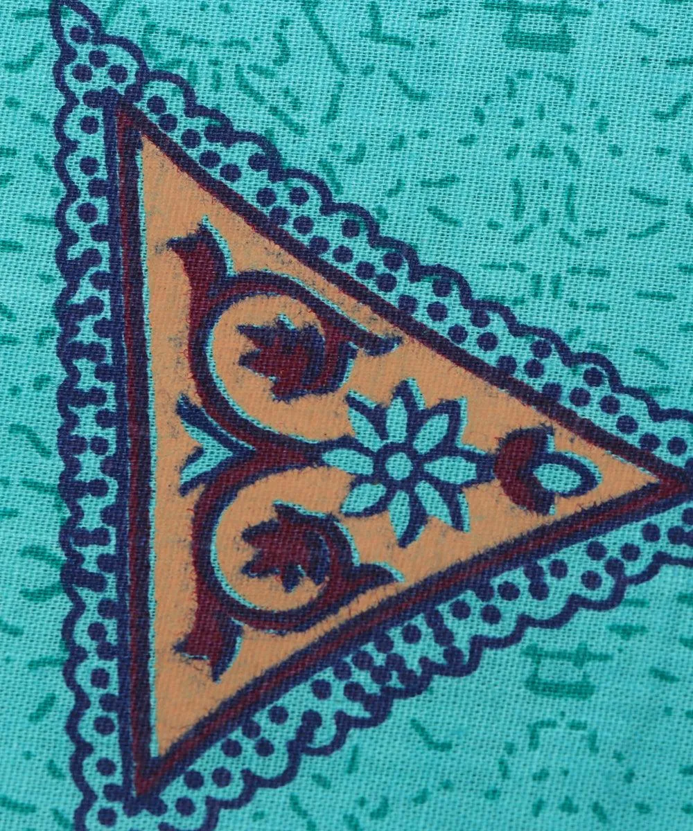 Light Blue Colour Printed Cotton Fabric