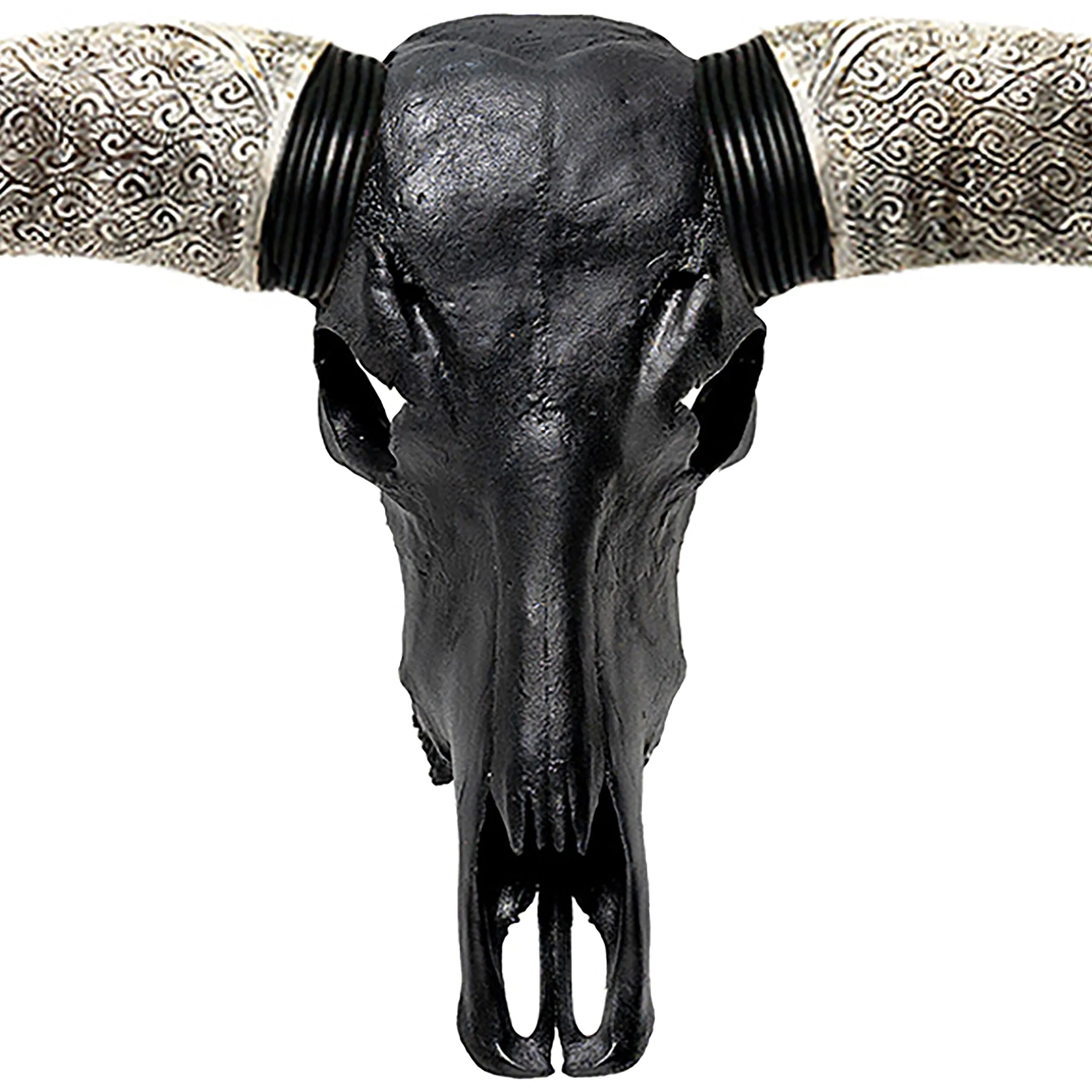 Longhorn Skull // XL Horns - Matte Black Storm