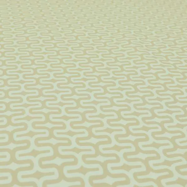 Maze Printed Velvet Modern Geometric Pattern In Light Brown Upholstery Fabric CTR-1024 - Roman Blinds
