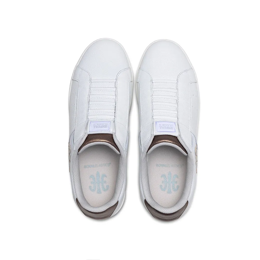 Men's Icon OG White Gold Logo Leather Sneakers 01951-007