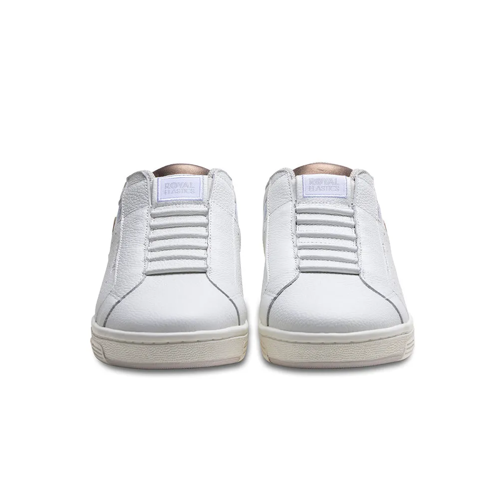 Men's Icon OG White Gold Logo Leather Sneakers 01951-007