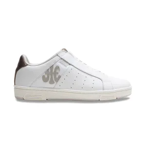 Men's Icon OG White Gold Logo Leather Sneakers 01951-007
