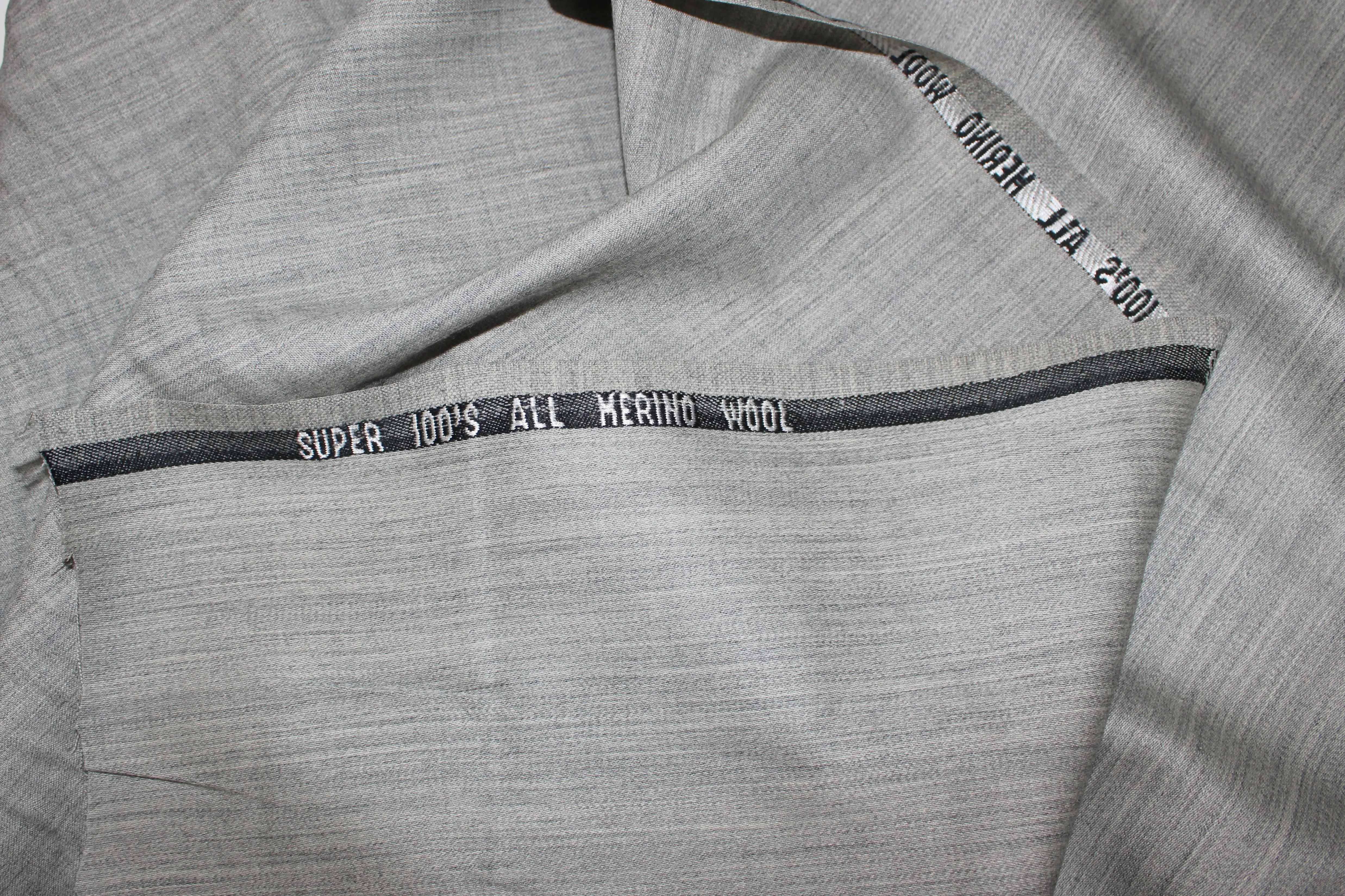 Merino Super 100 Selvage Wool - Variegated Gray