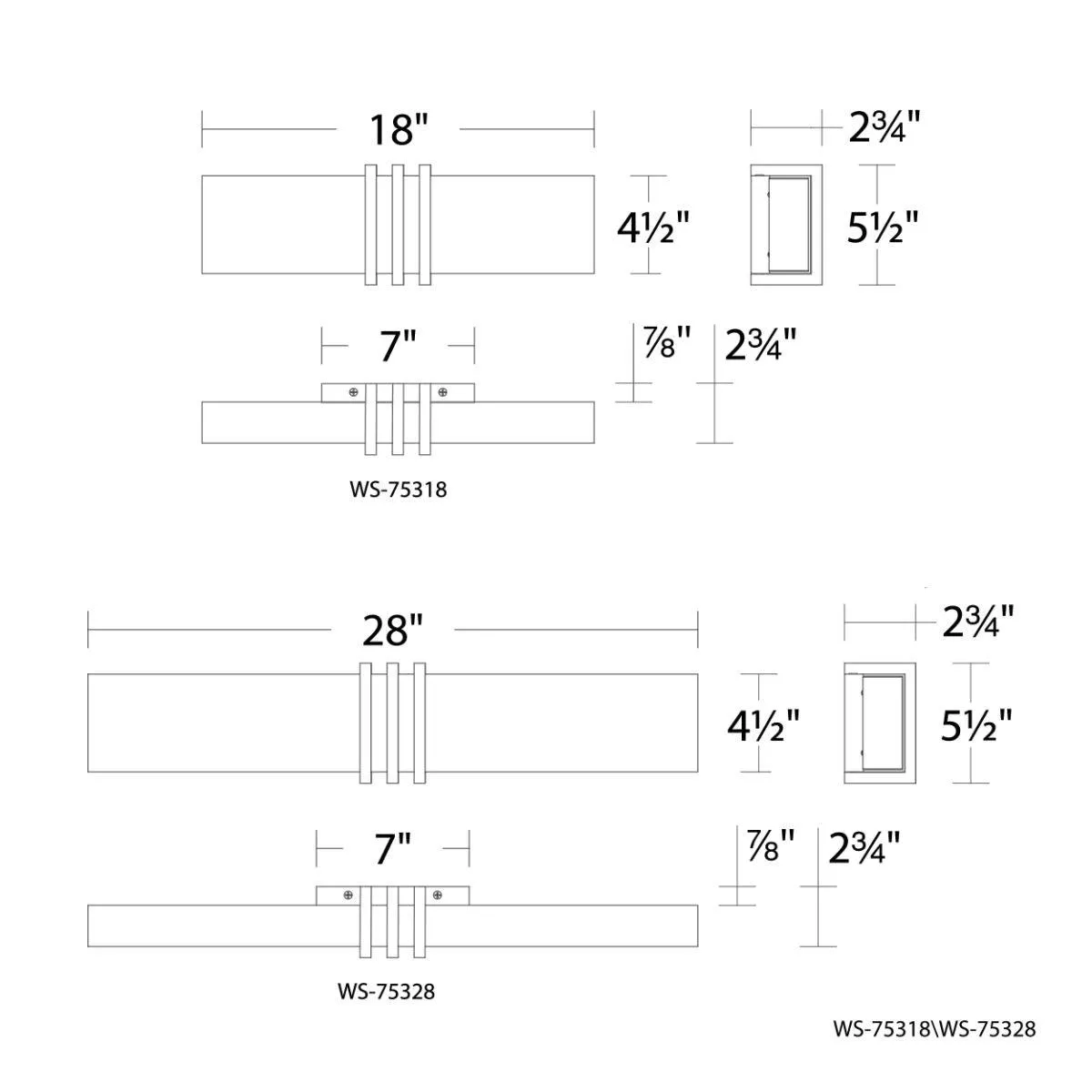 Minibar 18 in. LED Bath Bar 3000K Brushed Nickel finish