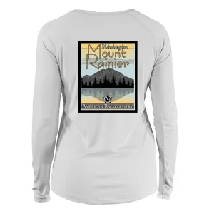 Mount Rainier Vintage Destinations Long Sleeve Microfiber Women's T-Shirt