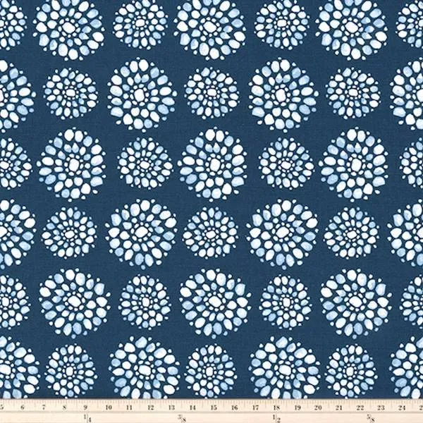 Myrtle Vintage Indigo Drapery Fabric by Premier Prints - 30 Yard Bolt