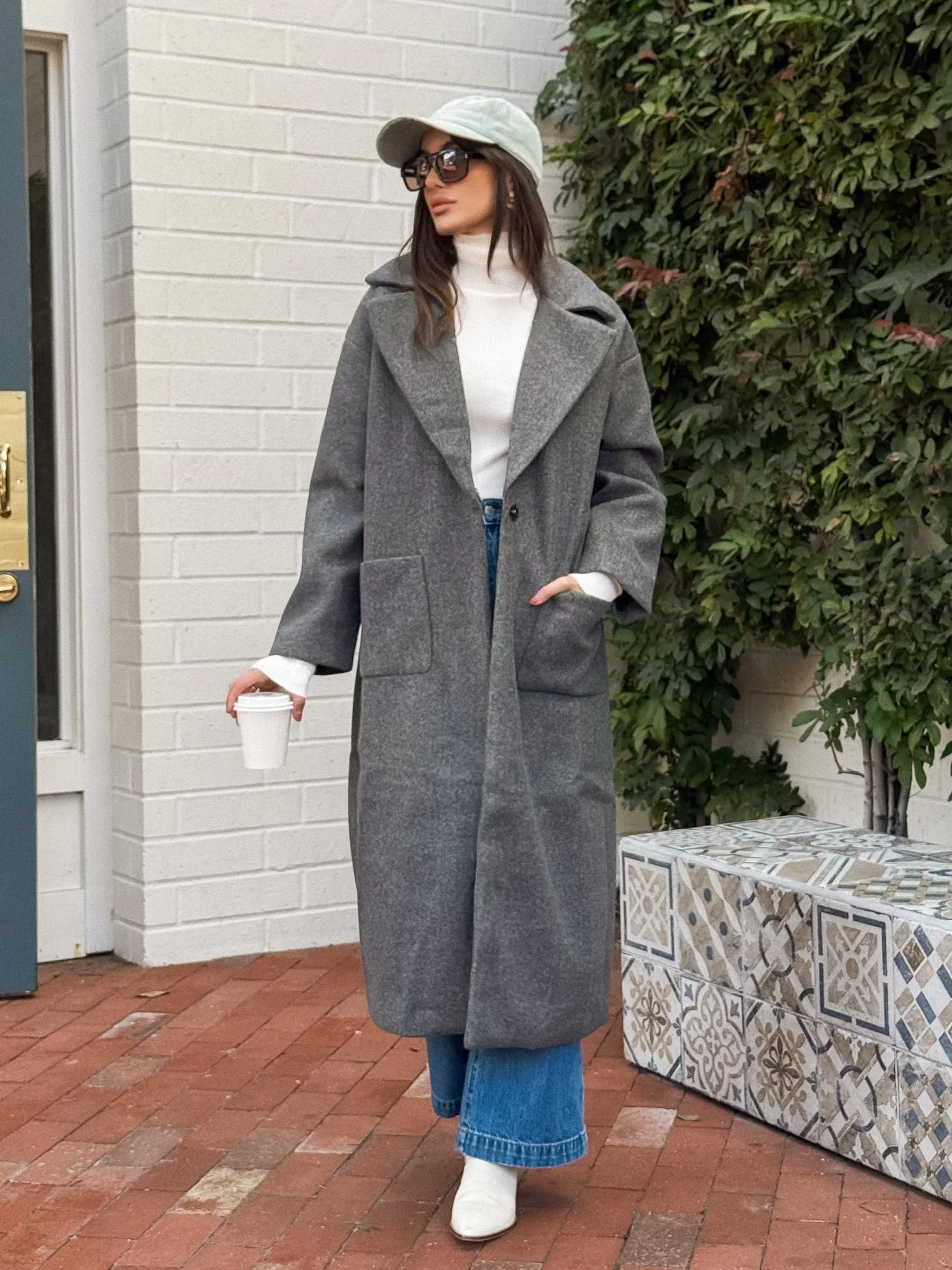 One and Only Coat in Charcoal