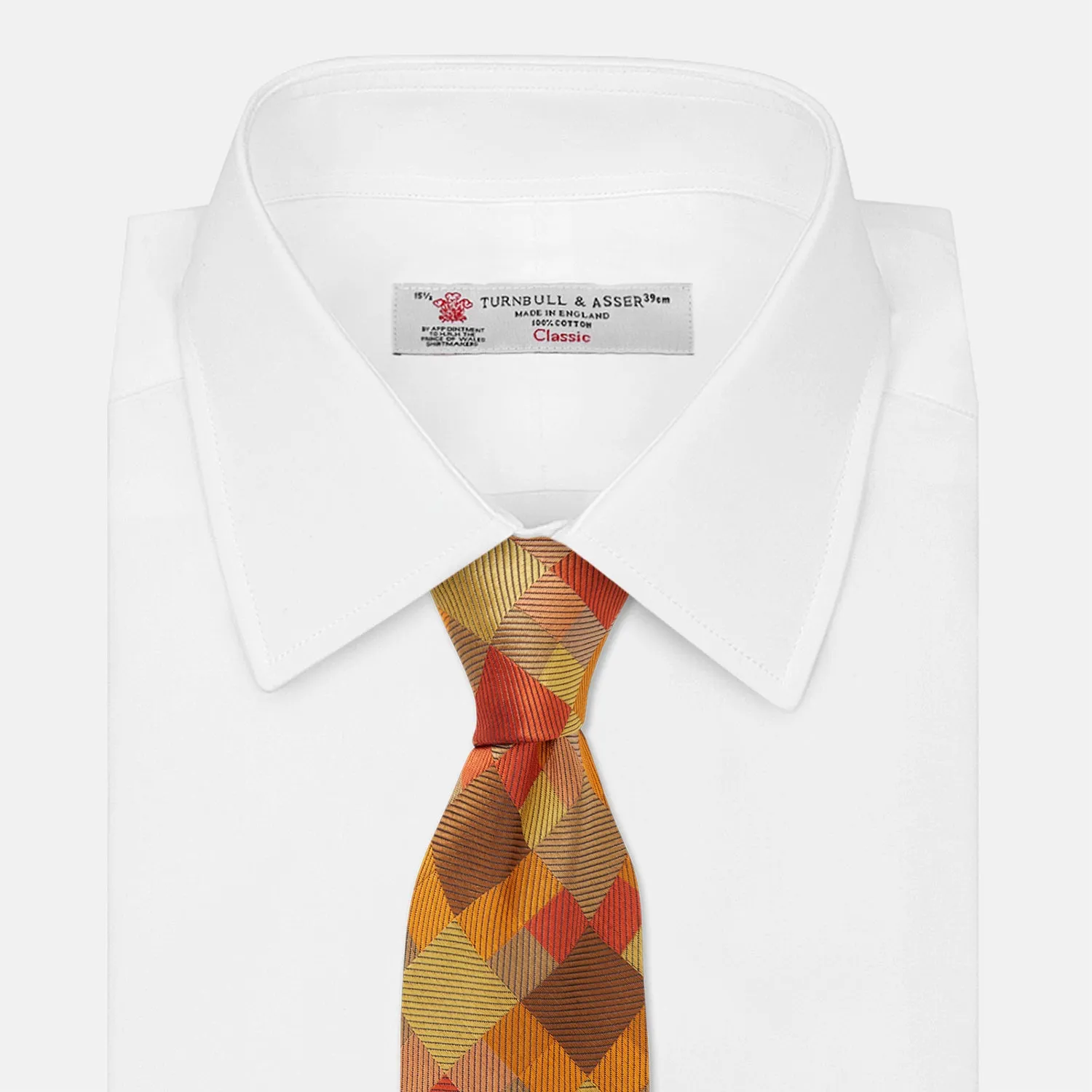 Orange Multi Pixel Silk Tie