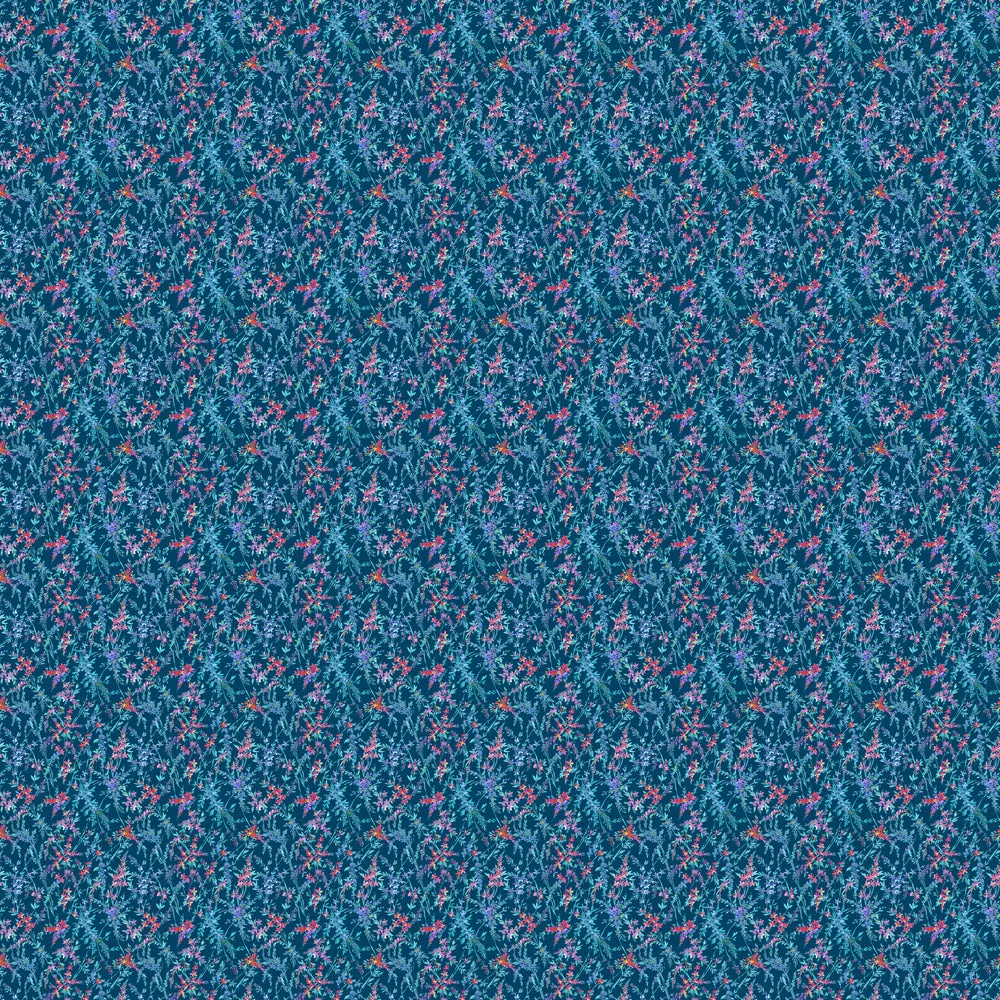 Orivietta Printed Crafting Cotton Apparel Fabric (By The Metre) Navy