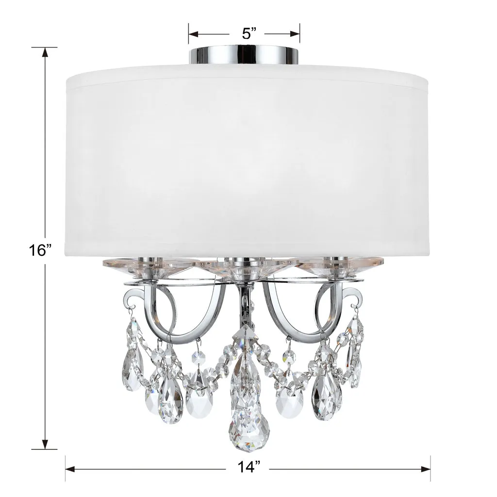 Othello 3 Light Polished Chrome Semi Flush Mount