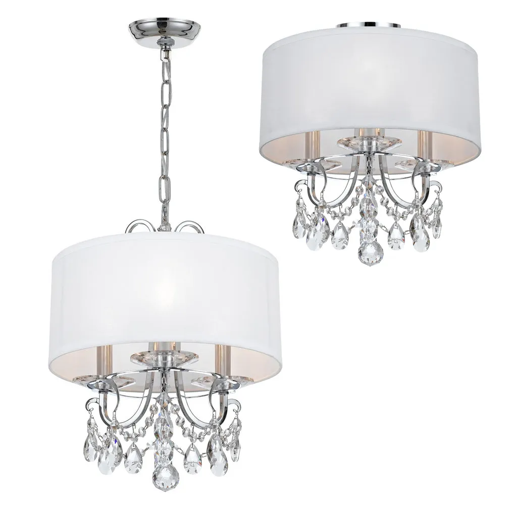 Othello 3 Light Polished Chrome Semi Flush Mount