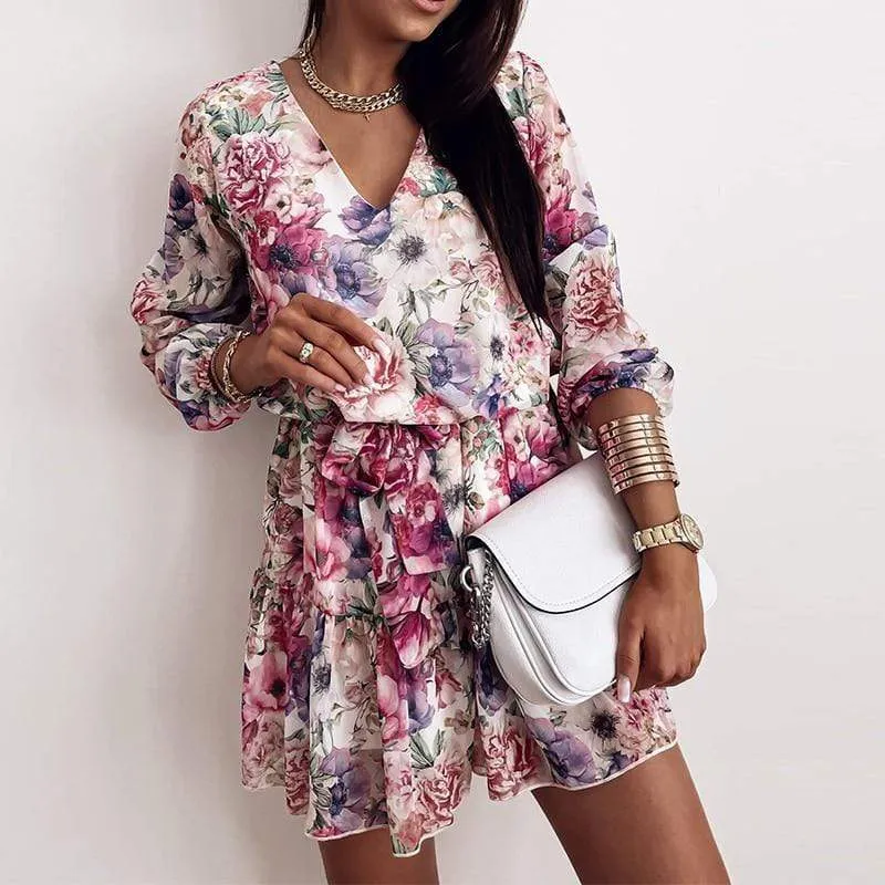 Pastel Flowers Boho Dress