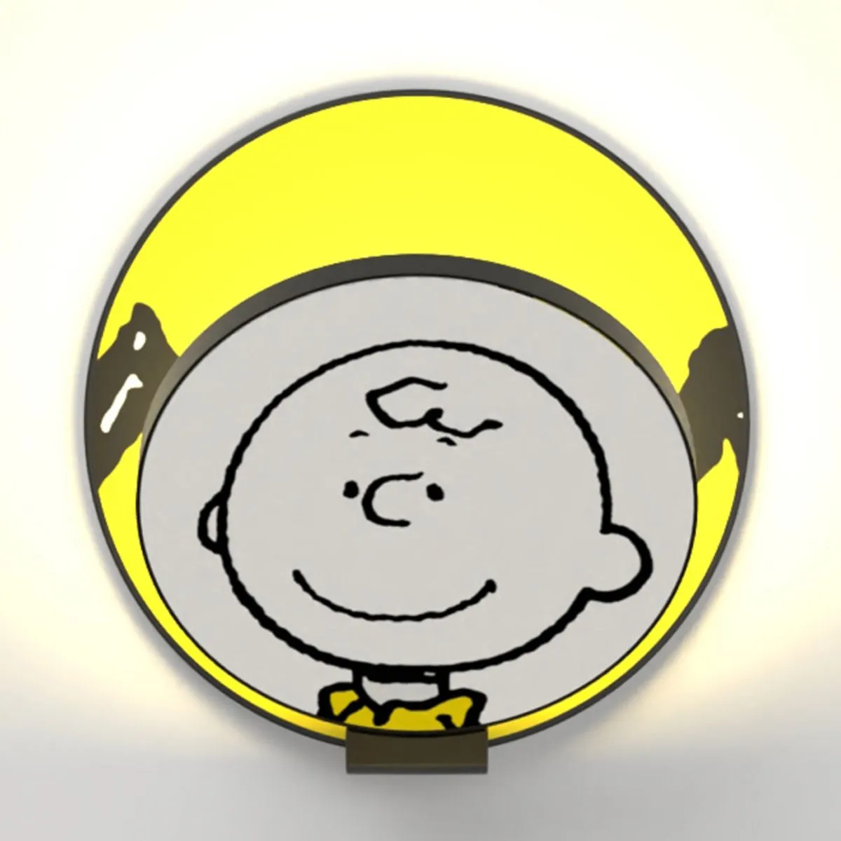 Peanuts Gravy 5 in. LED Warm White Wall Light Matte Black Plug-in Charlie Brown Gravy