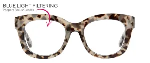 Peepers - Center Stage Blue Light Reading Glasses, Gray Tortoise