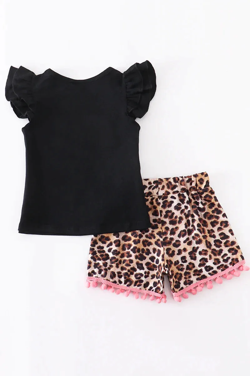 Pencil Leopard Short Set