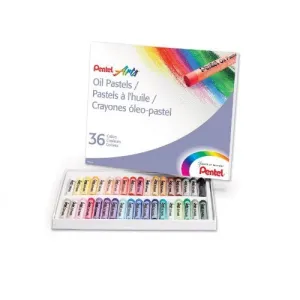 Pentel Arts Oil Pastels - Set of 36 Colour Sticks