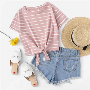 PINKY PROMISE TIE-UP TEE