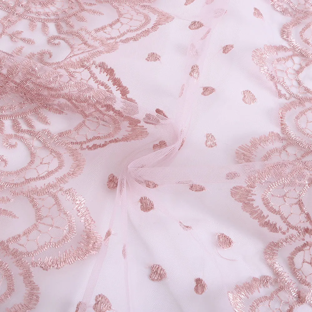 Polyester Embroidery Lace Fabric